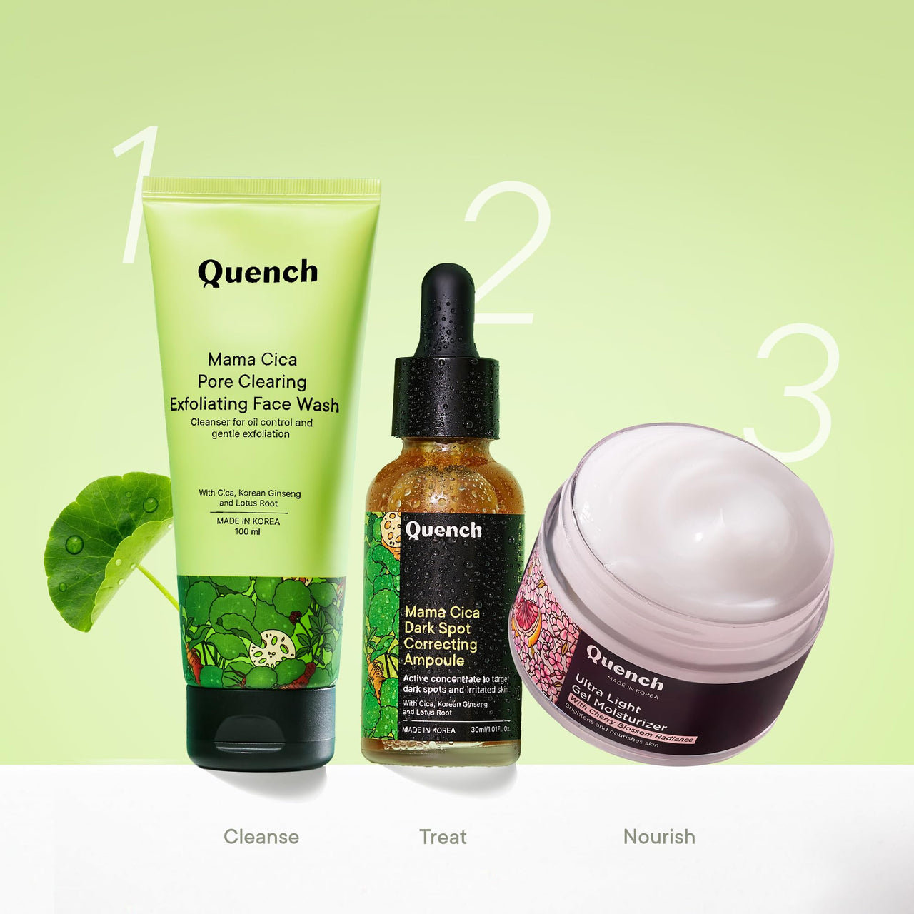 Quench Pore Clearing Exfoliating Face Wash | Korean Face Wash | Made in Korea (100ml)