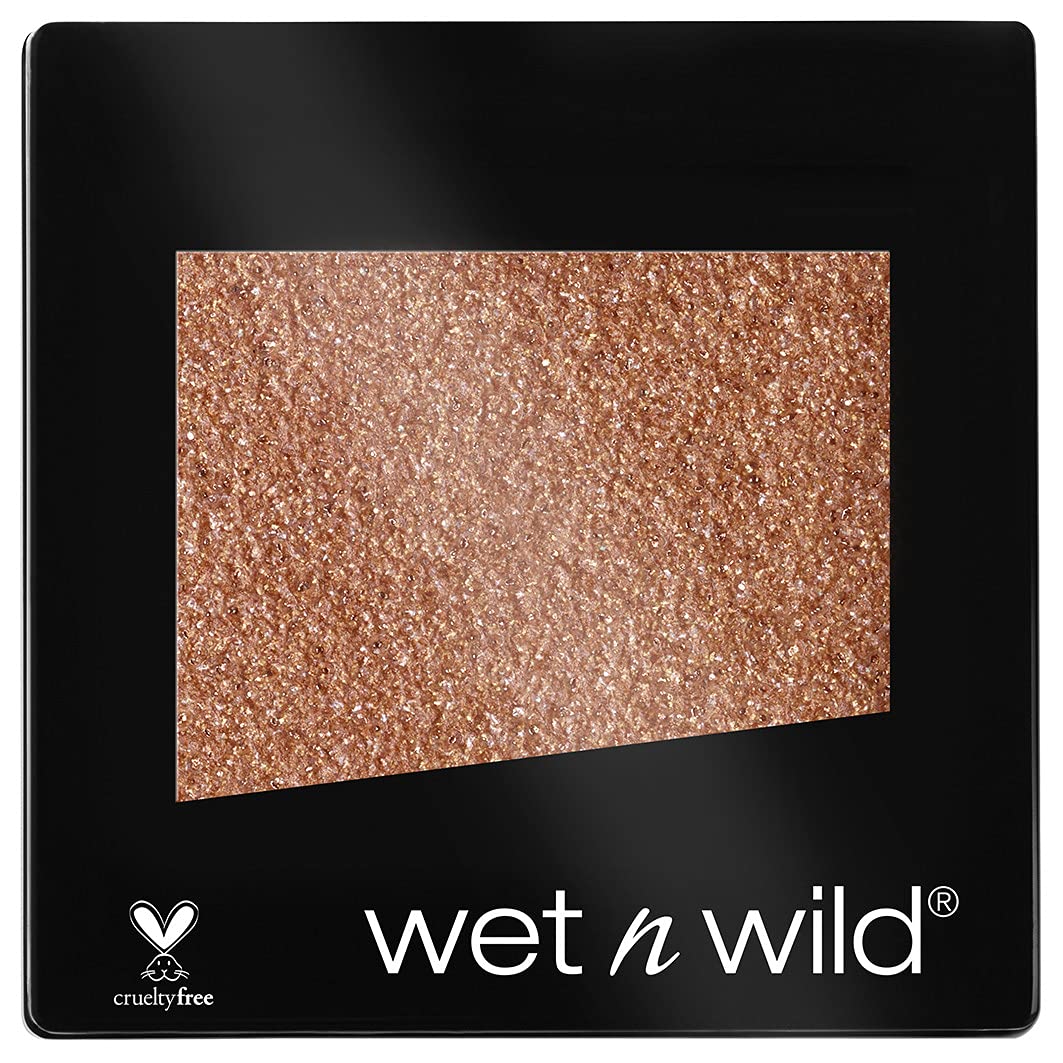 Wet n Wild Color Icon Glitter Single Eyeshadow Shiny Single Eyeshadow with Hydrating Formula & Silky Texture, Professional Glitter for Makeup, Toasty, Gold Shimmery Finish Paraben & Cruelty Free-1.4g