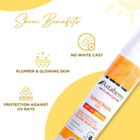 ASTABERRY Indulge Sunscreen Gel Suitable for All Skin Types SPF 50 PA+++ |Broad Spectrum Protection From UVA/B & Blue Light| Suncat DE & No White Cast | Light Weight & Non Greasy- 50G