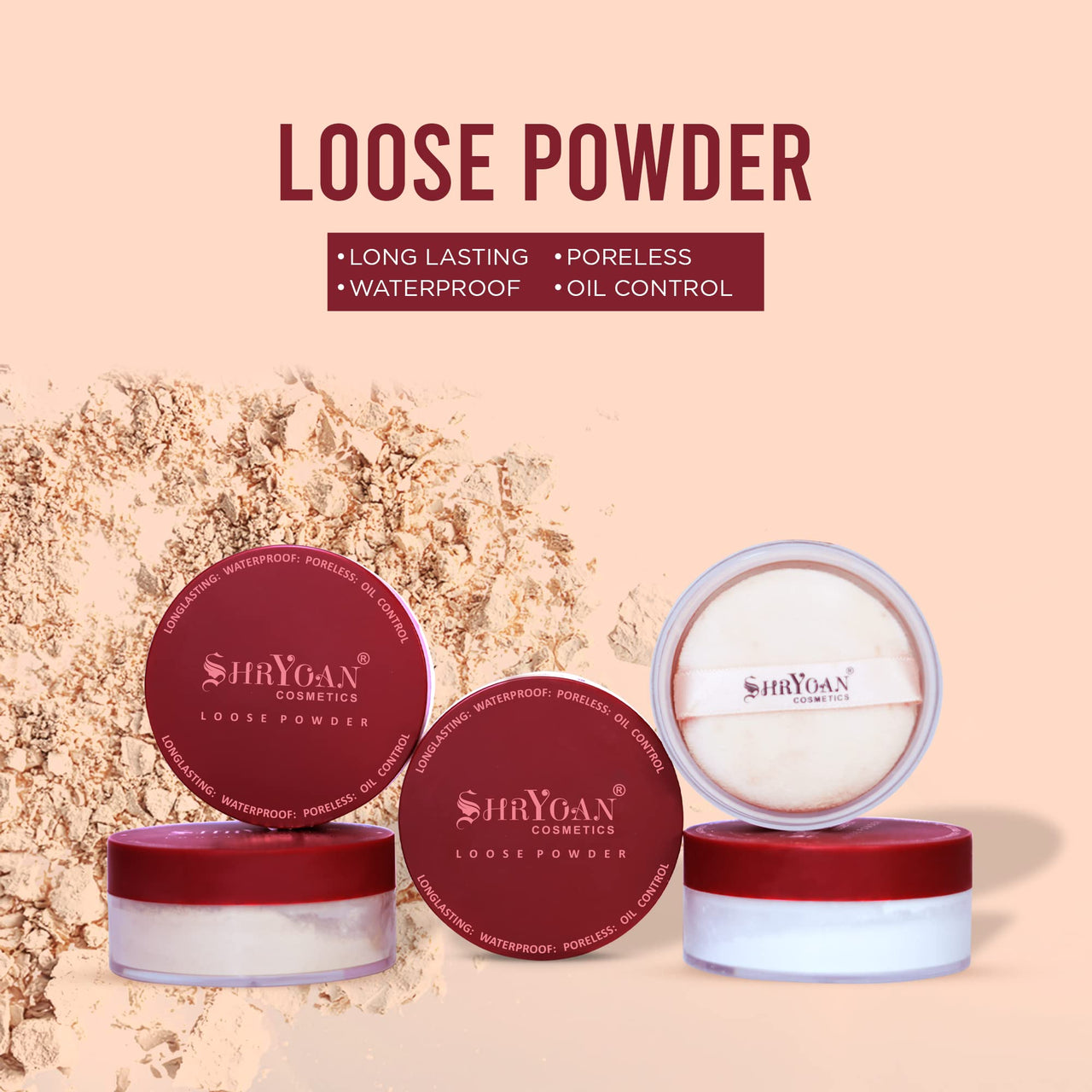 Shryoan Loose Highlighting Complexion Powder| Light Weight With Silky Feel & Easy to Use Suits All Skin Types (10g) (Shade-03)