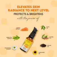 Jovees Sunscreen Face Serum SPF 65 PA+++ Broad spectrum Sun protection with Green tea, Carrot and Sunflower extract | Lightweight & Oil Free | For Oily & Acne Prone Skin 30ml