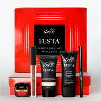 Iba Festa Beauty Essentials Makeup Kit for Women | 5 in 1 Makeup | Contains: Liquid Lipstick, Kajal, Primer, Foundation, Lip & Cheek Tint | Long Lasting Makeup Kit Combo With All Products Full Set For Girls