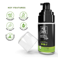 Pee Safe Intimate Wash (100ml) & Intimate Wipes (Pack of 10) | pH Balanced Pack For Ever Lasting Freshness | 100% Paraben And Sulfate Free