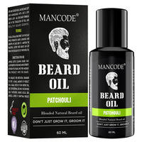 Mancode Beard Growth Oil for Men - 60ml More Beard Growth, With Patchouli Natural Oils including Vitamin E, Nourishment & Strengthening, No Harmful Chemicals