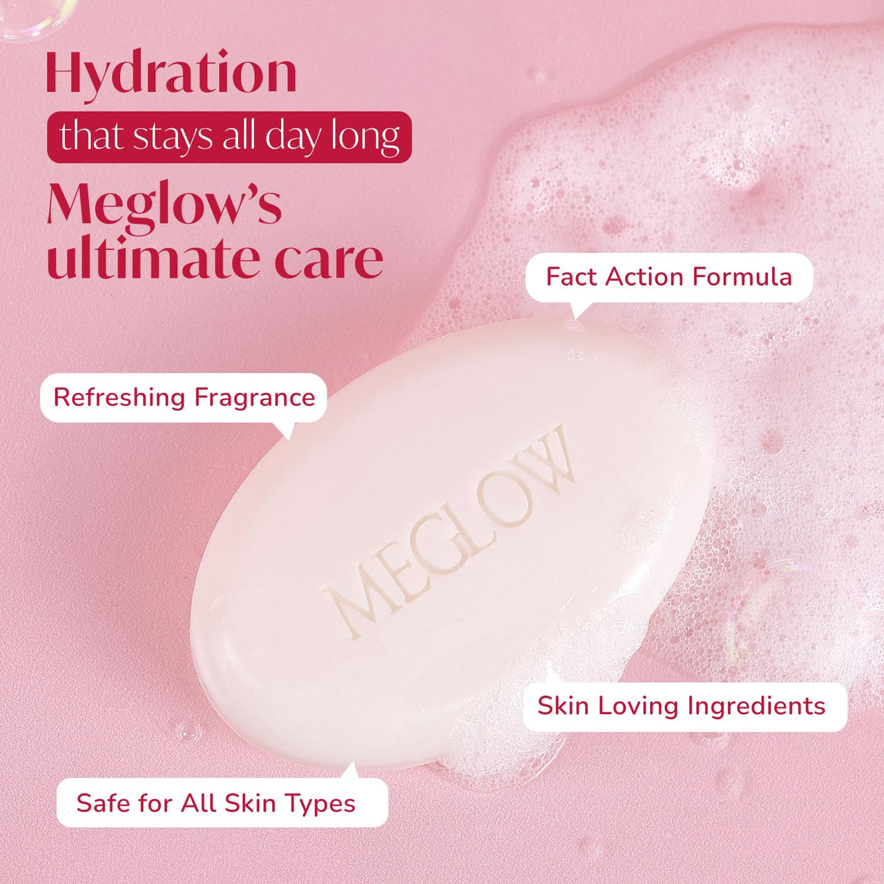 Meglow Beauty Bathing Soaps Bar Combo Pack Of 5(75g) with Potent Vitamin-C - Body Soap Cleanser for Dry Skin|Skin lightening/whitening Soap|Make Skin Soft,Smooth & Nourished - For All Skin Type