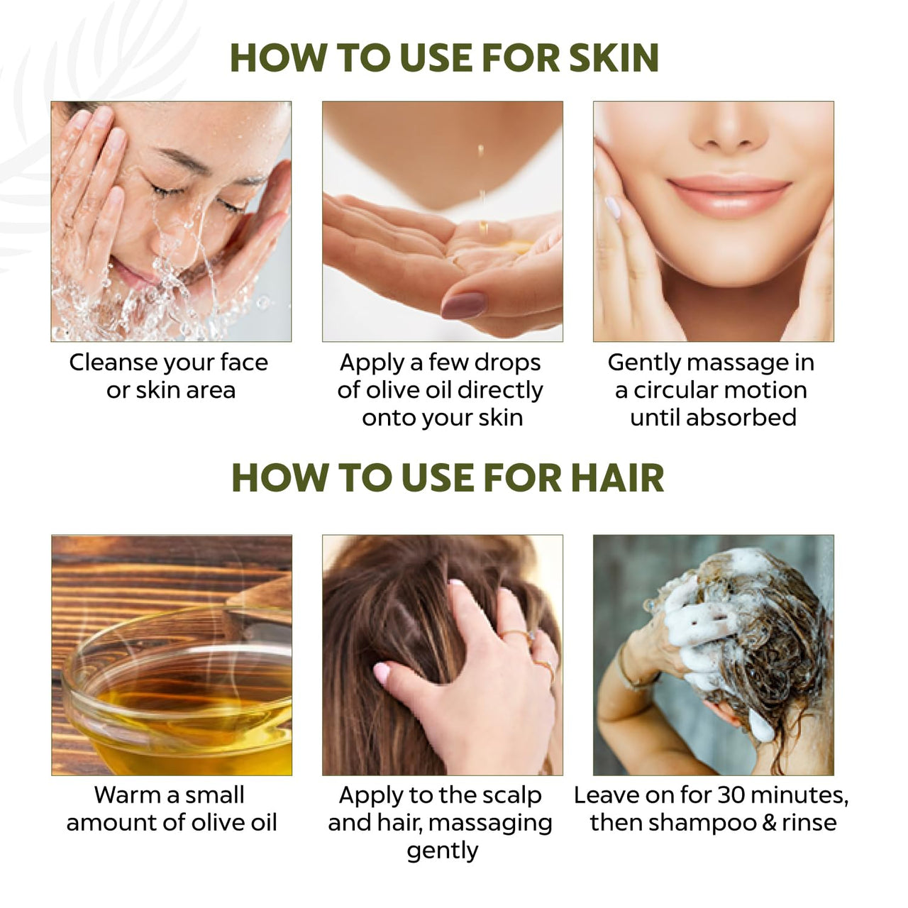 Indus Valley Bio Organic Pure Extra Virgin Olive 100% Organic and Cold-press, Massage Oil for Skin & Hair Care - (100ml)