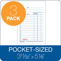 Adams General Purpose Sales Book, 2-Part, Carbonless, White/Canary, 3-11/32 x 5-5/8 Inches, 50 Sets/Book, 3 Books (DC3530) 1