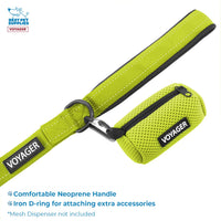 Voyager Step-in Air All Weather Mesh Harness and Reflective Dog 5 ft Leash Combo with Neoprene Handle, for Small, Medium and Large Breed Puppies by Best Pet Supplies - Lime/Black Trim, Large Harness Leash Bundle (Lime/Black Trim) L (Chest: 18 - 20.5