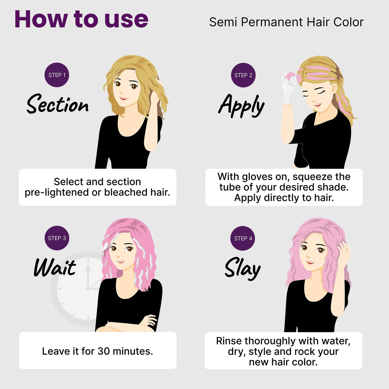 2.Oh! Italian- Pastel Pink Hair Color For Women & Men | Ammonia-Free DIY Semi Permanent Hair Color | Enriched with Argan Oil | Lasts upto 6-8 Washes (Pack of 2)