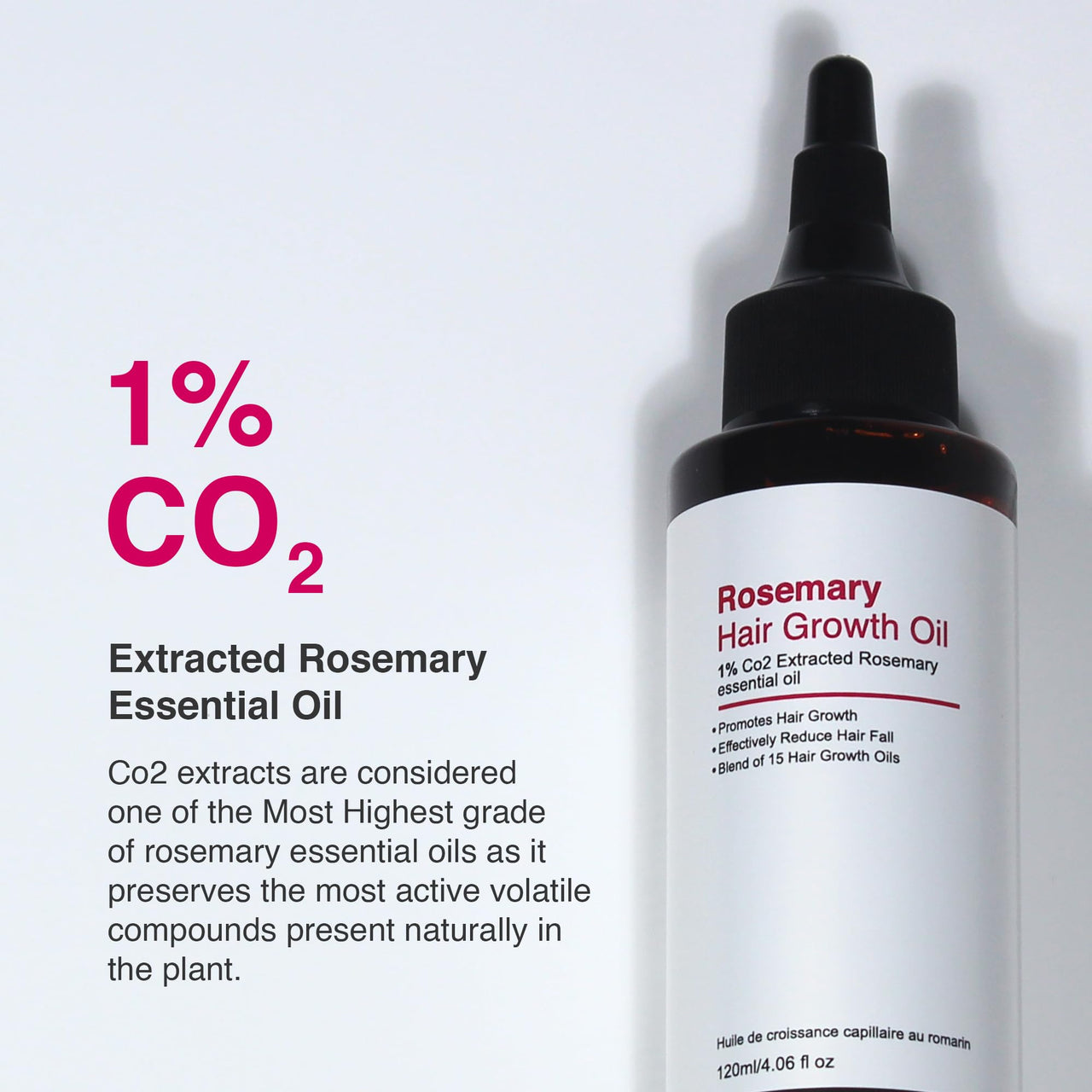 Raw Essentials Rosemary Hair Oil 120ml, Highest Grade Natural Rosemary Oil for Hair Growth, Nourishes and Strengthen Hair & Scalp, Boost Volume, Shine & Thickness.