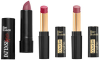 Blue Heaven Powder Matte Lipstick Mahogany Moments & Blue Heaven Intense Matte Lipstick, Plum Desire, 310, 4 gm & Blue Heaven Powder Matte -Brick Beauty, B01, 3.5 gm