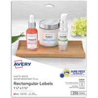 Avery Printable Blank Rectangle Labels, 1.25