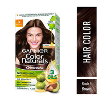 Garnier Color Naturals, Shade 1, Natural Black 70 ml + 60 gm and Garnier Color Naturals, Shade 4, Brown (70ml+60g )