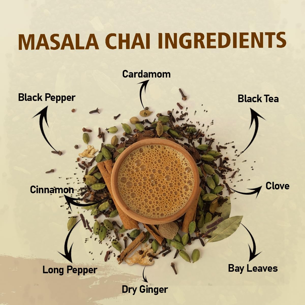 Golden Tips Masala Tea Bags (100 Cups) 100% Natural, 200 g