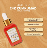 RYLLZ ESSENTIALS 24K Kumkumadi Elixir | Kumkumadi Tailam with 24K Gold, Red Sandalwood, Saffron & 28 Precious Herbs | for Dull Skin, Wrinkle, Dark Spots & Pigmentation | 30ML