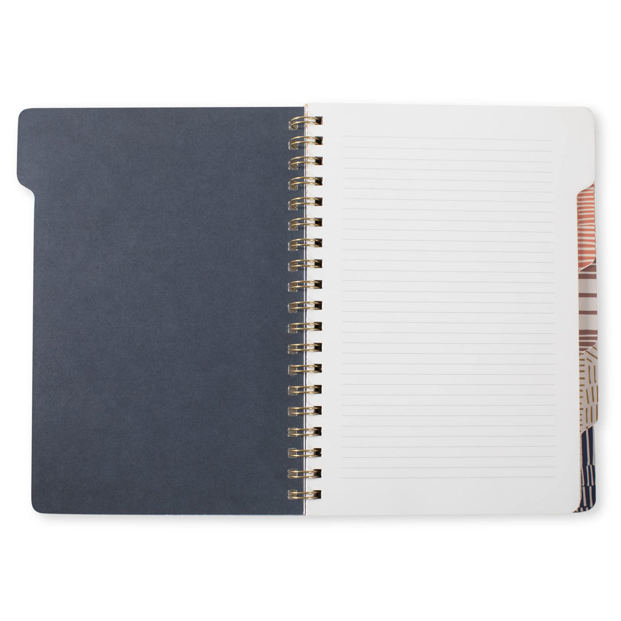Fringe Studio Large Tab Notebook,Tribal Lines, Flexible Paperback Cover, College Ruled, 5 Subject/Die-Cut Dividers, 7.25" X 10", 180 Lined Pages (343007), Multicolor Tribal Lines