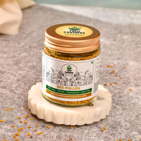 Two Farmers Organics Bee Pollen 100% Raw & Unprocessed – Natural Plant-Based Protein – 100g (Glass Jar)