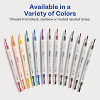 AVERY Dual Tip Markers, Fine Tip Marker and Chisel Tip Marker, Quick-Drying Water-Based Markers, Muted Neutral Colors, Ideal Planner Markers and Journal Markers, 6-Pack (25003) 6 Pack