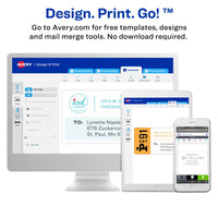 Avery Waterproof Printable Shipping Labels with Sure Feed, 3-1/3