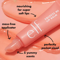 e.l.f. Squeeze Me Lip Balm, Moisturizing Lip Balm For A Sheer Tint Of Color, Infused With Hyaluronic Acid, Vegan & Cruelty-Free, Peach, (1 count)