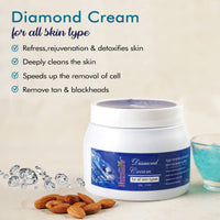 NutriGlow Diamond Massage Cream With Vitamin E For Remove Tan & Blackheads, Improve Skin Tone, Remove Tan & Blackheads, 500gm