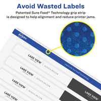 Avery Durable Waterproof Wraparound Rectangle Labels with Sure Feed Technology, 1.25