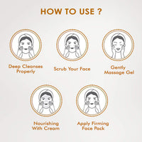 NutriGlow Gold Kesar Facial Kit (250gm + 10ml) with Bleach Cream (43gm) & Face Wash (65ml), All Skin Types (Pack Of 3)