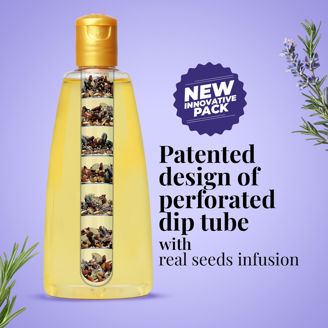 Just Herbs Rosemary Hair Oil | For Hair Growth | Hair Fall Control | Scalp Health | Hair Follicles Ideal for Regular Use and Suitable for All Hair Types | Men & Women 180ml