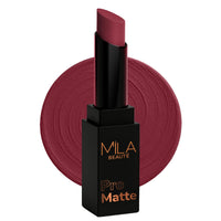 Mila Beauté Pro Matte Lipstick | Highly Pigmented & Long lasting | Semi Matte Finish | Light Weight Lipstick | Single Swipe Application | Luxurious Lip Color | Shade - (Mirabai, 4.2g)