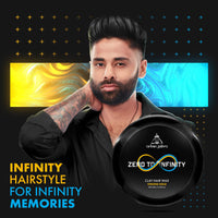 UrbanGabru Clay Hair Wax For Men: Zero to Infinity (100 gm) | Strong Hold Matte Finish | Natural Hair Styling Wax | All Hair Types | No Greasy Residue | Multiple Hairstyles