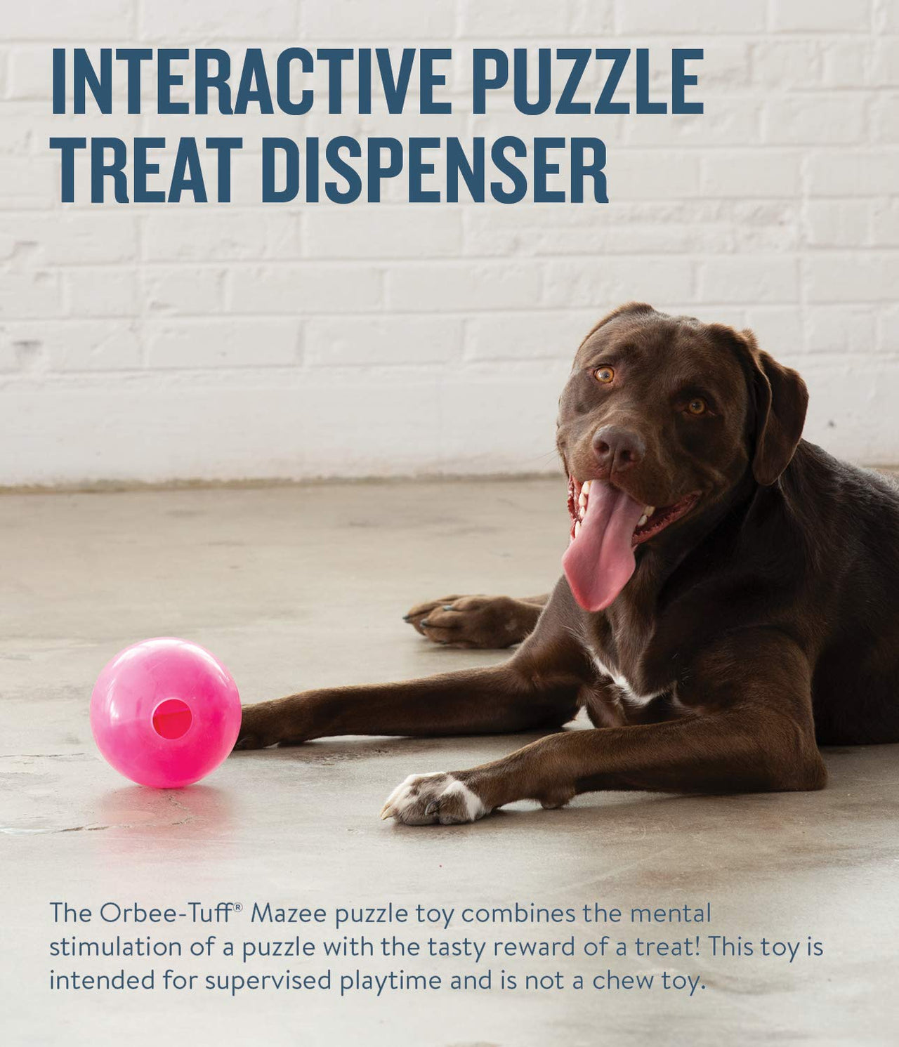 Planet Dog Orbee-Tuff Mazee Interactive Treat Dispensing Puzzle Dog Toy, Pink