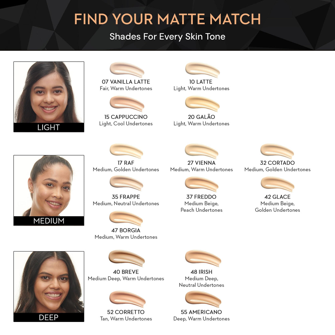 SUGAR Cosmetics Matte Match Transferproof Foundation|Upto 24 Hr Wear|Waterproof|Suits All Skin Types|30Ml (55 Americano, Full, Lotion)
