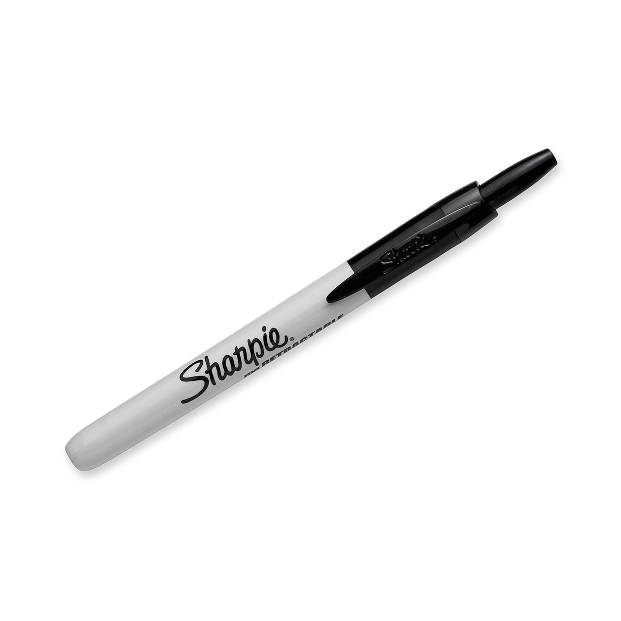 SHARPIE Retractable Permanent Markers, Fine Point, Black, 12 Count