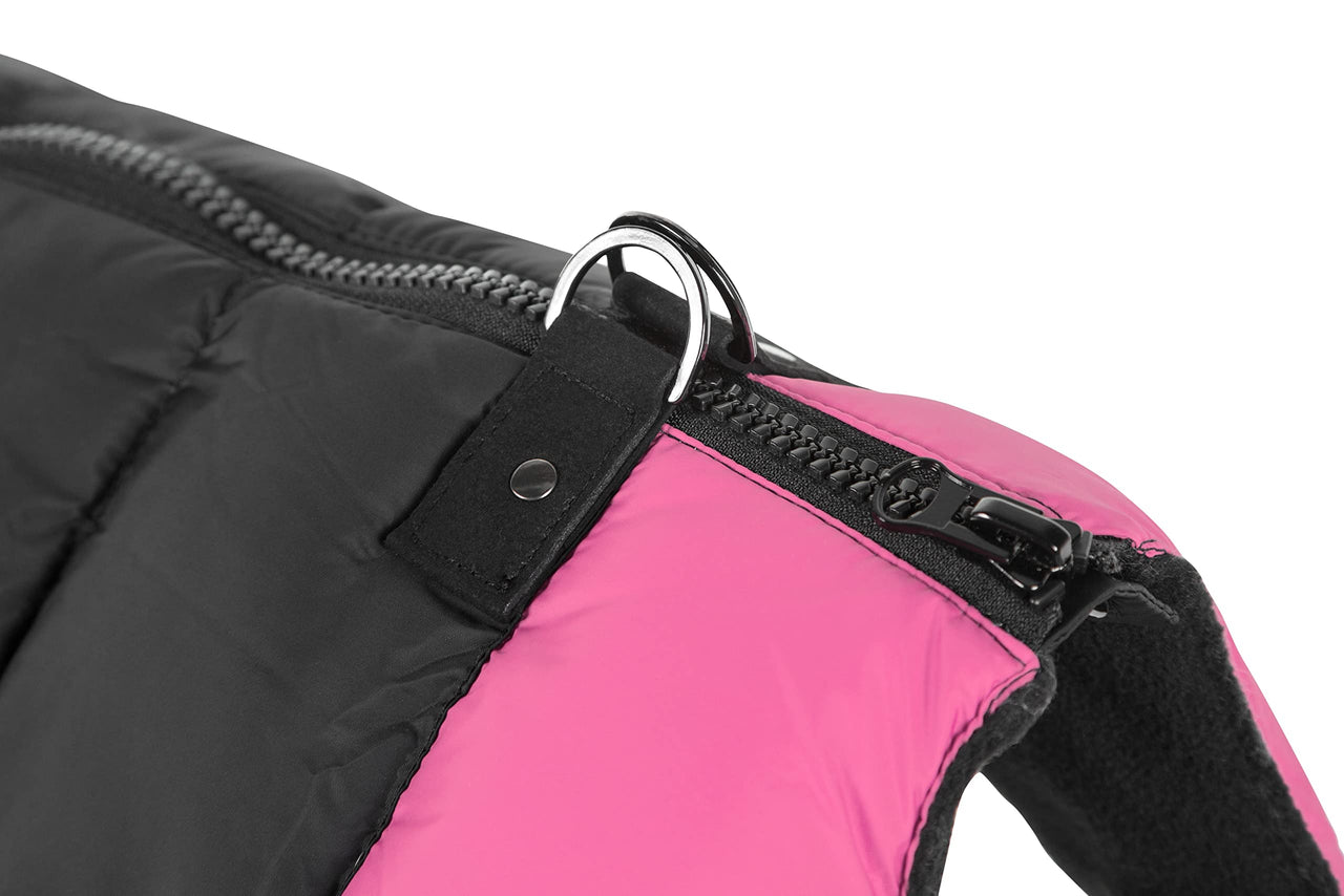 Gooby Padded Vest Dog Jacket - Pink, X-Large - Warm Zip Up Dog Vest Fleece Jacket with Dual D Ring Leash - Winter Water Resistant Small Dog Sweater - Dog Clothes for Small Dogs Boy and Medium Dogs