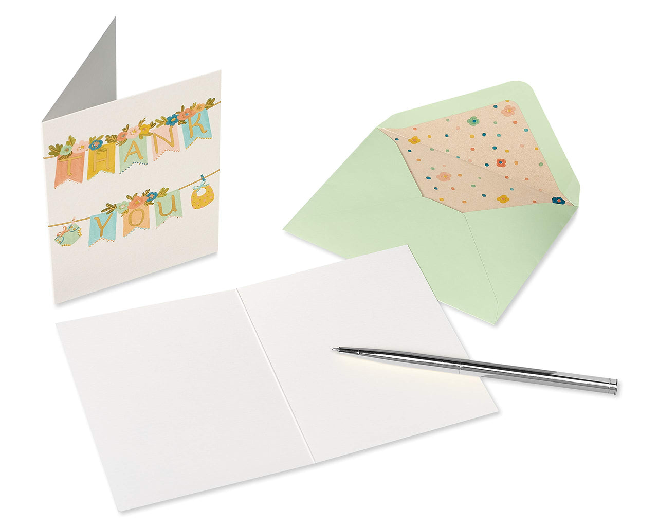 Papyrus Baby Thank You Cards with Envelopes, Floral (20-Count)