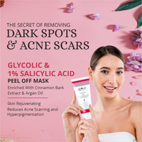 Globus Naturals Glycolic & 1% Salicylic Acid Anti Acne Peel Off Mask, For Oily & Acne Prone Skin,100 gms (Pack of 1)