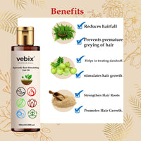 VebixProfessional Customised Regimen -4 Ayurvedic Product Kit - HairFallControl- AntiHairFall Neem Oil +Lotus AntiHairfall Shampoo + Hair - ShinningSerum & BoosterSerum -8.79 Fl.oz (Dry Scalp)