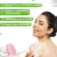 Mamaearth Multani Mitti Moisturizing Lotion Soap with Multani Mitti & Rose for Oil Control & Acne 125g (Pack of 4) | Benefits of Lotion in a Soap | Deeply Cleanses & Moisturizes | Grade 1 Acne Soap