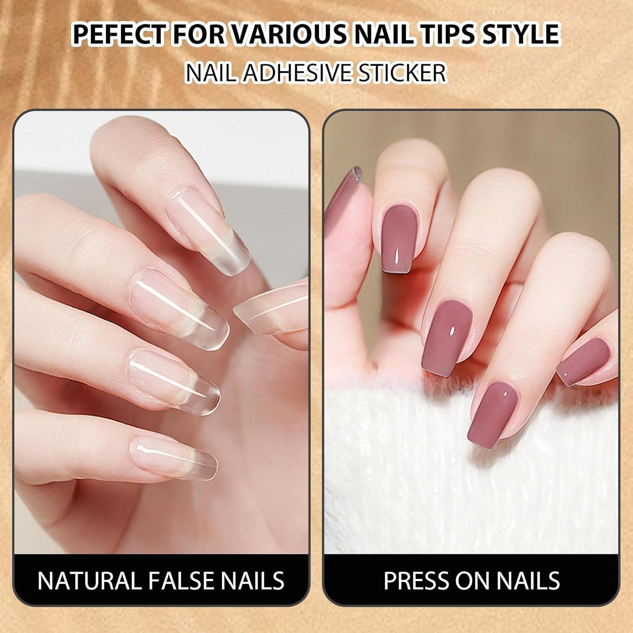 HUDA GIRL 1200 Double-Sided Nail Glue Tabs, Nail Glue & Nail Stickers for Nail Art, Super Sticky Nails Stickers, Perfect Nail Glue for Press On Nails Strong Hold Easy Application for Long-Lasting Wear