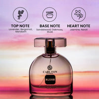 Carlton London Blush 100ml EDP Perfume For Women | Long Lasting Smell Luxury Fragrance with Lavender, Jasmine, Sandalwood & Musk Notes.