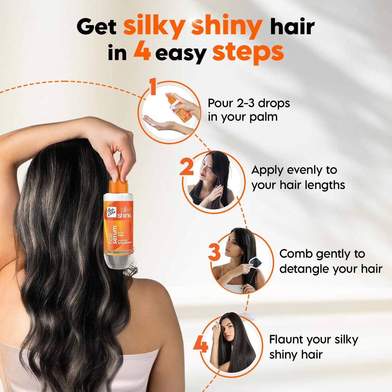 Hair & Care Silk-N Shine Serum with Fruit Vitamins, 100 ml