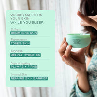 Orimii Sleeping Face Mask for Overnight Repair & Stress Relief (100ml) | Anti Oxidant Rich, Moisturizes, Soothes & Repairs Overnight | Lightweight 100% Natural Night Cream Gel For All Skin Types