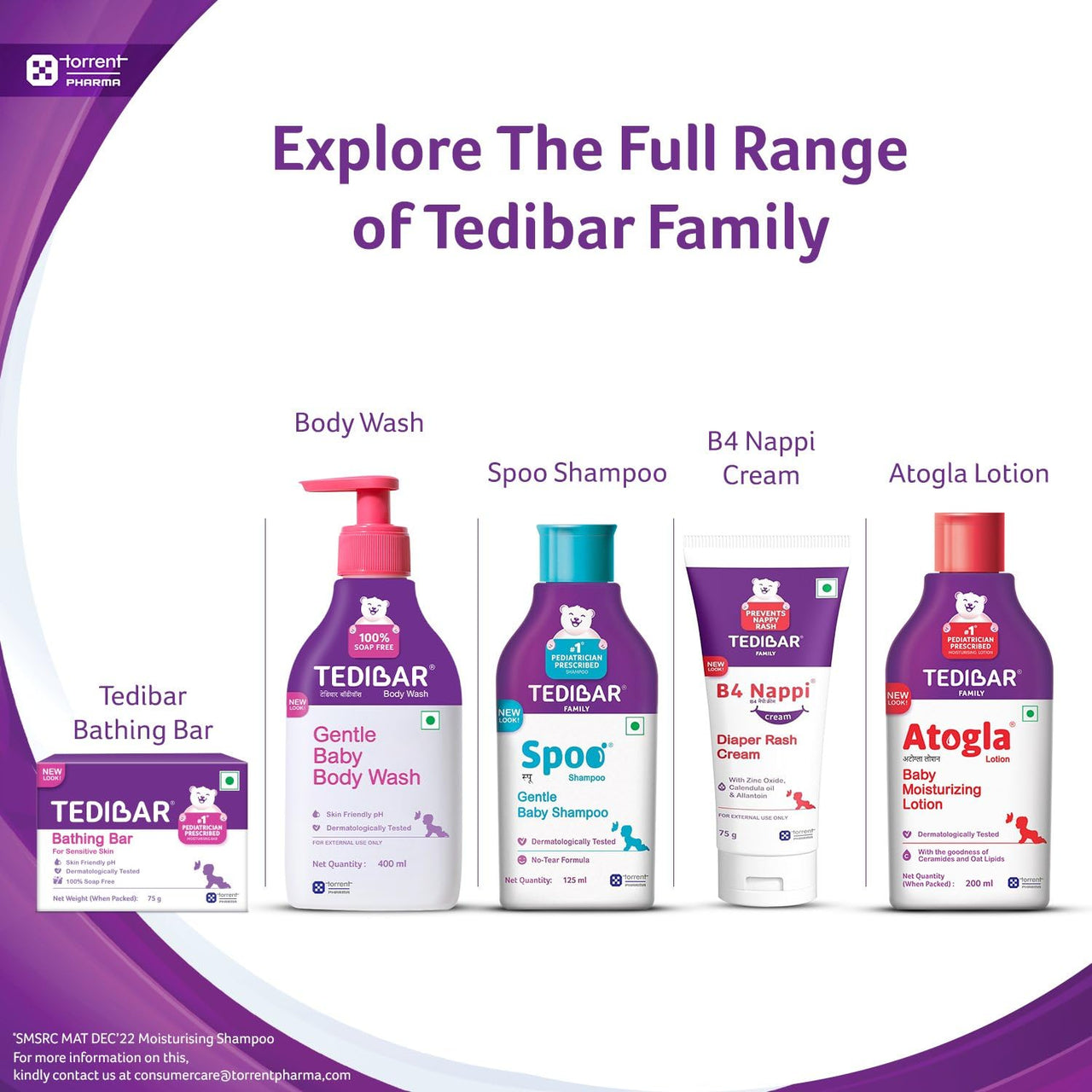 Atogla Baby Lotion 200ml from Tedibar Family | No. 1* Pediatrician prescribed Moisturising Lotion- By Torrent Pharma