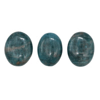 Green Apatite Palm Stone - Pocket Massage Worry Stone for Natural Body Chakra Balancing, Reiki Healing and Crystal Grid Green Apatite