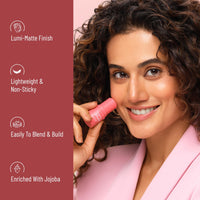 Swiss Beauty Cheek It Up Blush for Cheeks|Lumi-Matte Finish | Lightweight | Easily Blendable | With Jojoba Oil | Shade- Chic Me Up, 8g