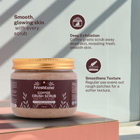 FreshLuxe Coffee Crush Body & Face Scrub | Exfoliation & De-Tan | Enriched with Walnut Powder | Unisex | 140g
