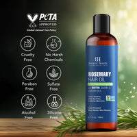 Botanic Hearth 100% Pure Rosemary Oil for Hair Growth | Controls Hair Fall, Promotes New Hair Growth | Hair Strengthening Treatment for Healthy Nourished Hair | 198 ml