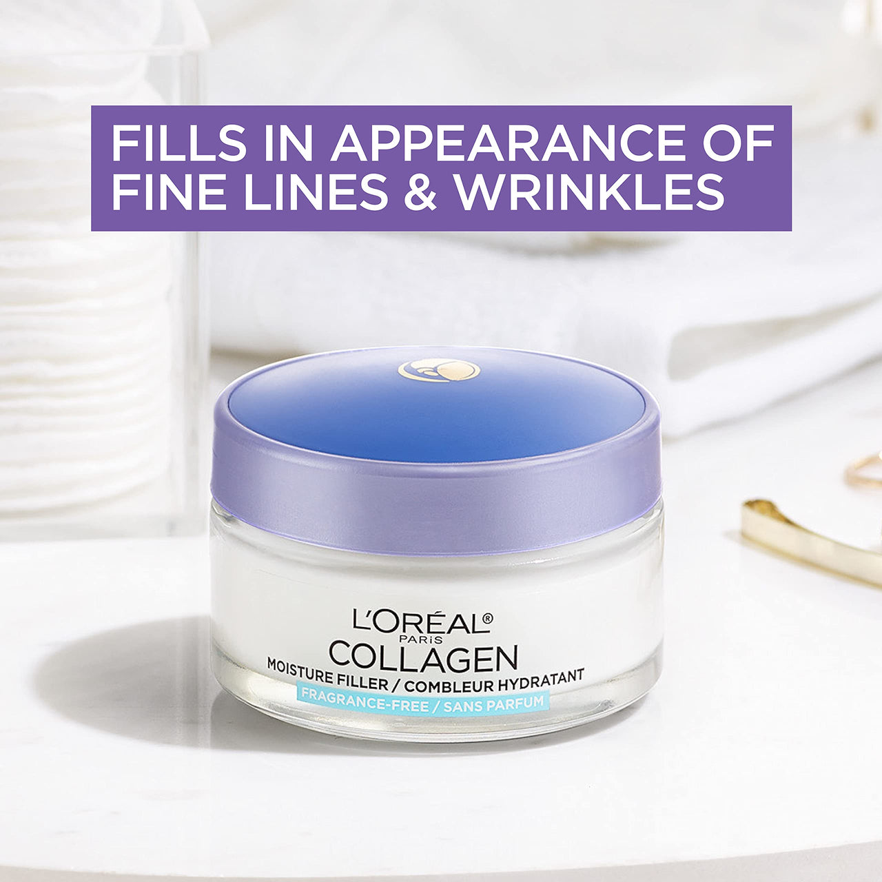 L'Oreal Paris Collagen Moisturizer Filler Fragrance-Free Day and Night Cream, 1.7 oz
