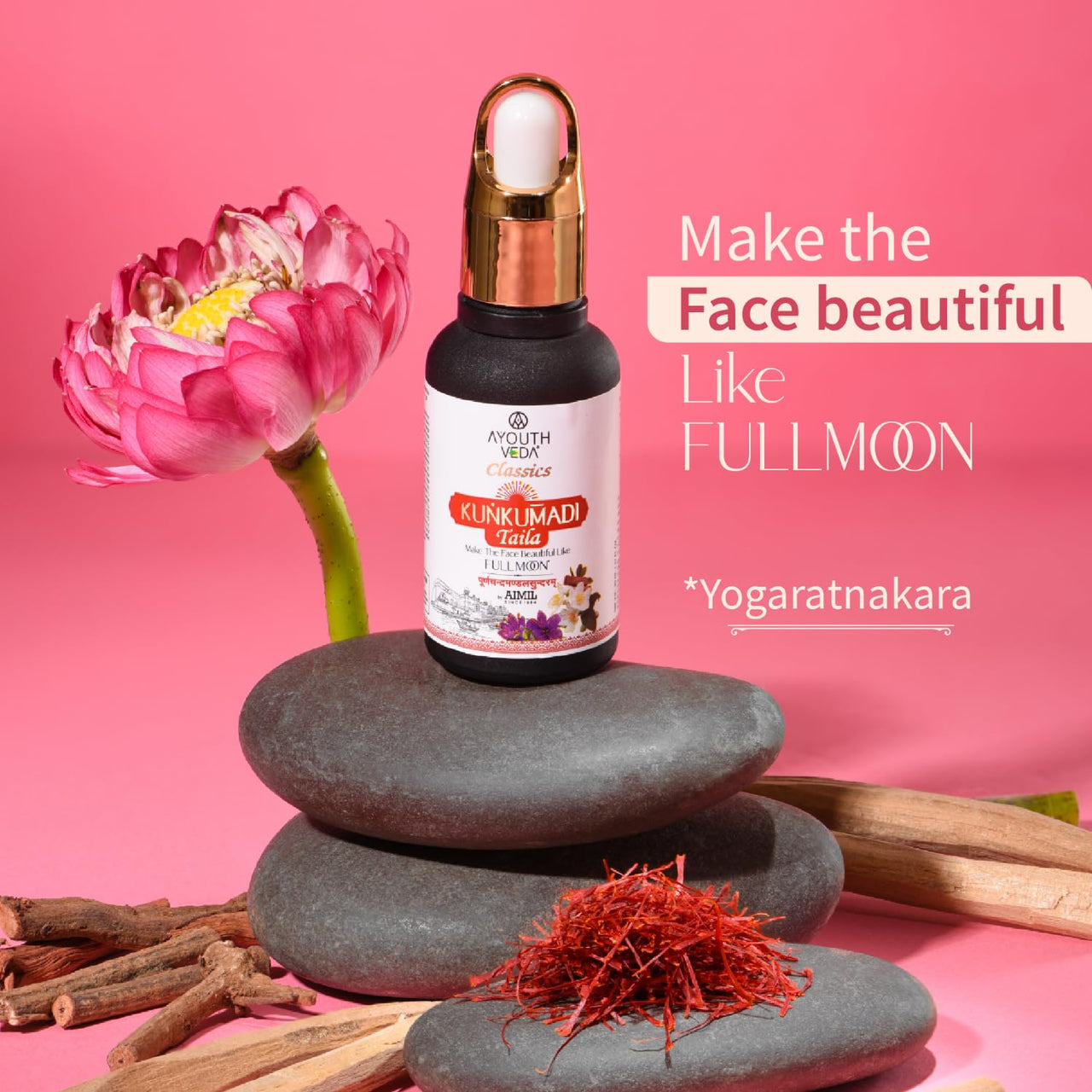 Ayouthveda Kunkumadi Taila Facial Oil For Natural Skin Illuminator | Repairs Damage Skin With Pure Saffron & Herbs | Ayurvedic Beauty Facial Oil For Glowing & Nourishing Skin (Pack Of 2-30ml each)