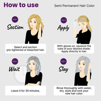 2.Oh! Italian- Steel Grey Hair Color For Women & Men | Ammonia-Free DIY Semi Permanent Hair Color | Enriched with Argan Oil | Lasts upto 5-6 Washes (Pack of 2)